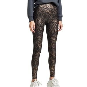 Spanx Leopard Print Faux Leather Leggings